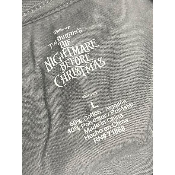 Large Disney The Nightmare Before Christmas Youth Tshirt Gray Tim Burton - Picture 9 of 11